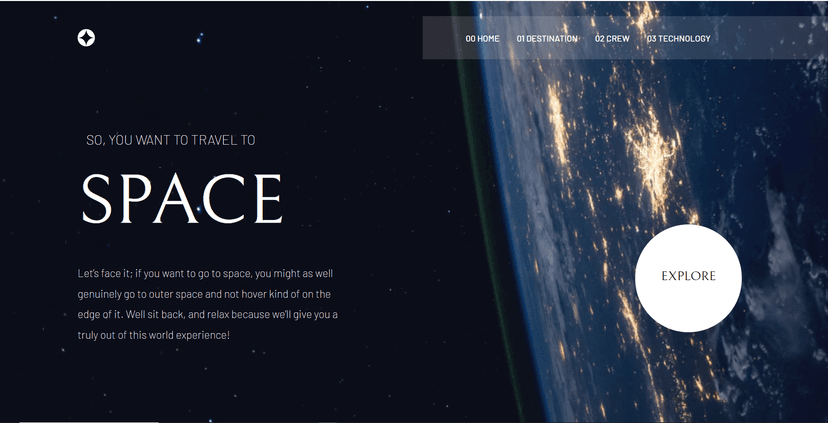 Space Tourism Exploration Website